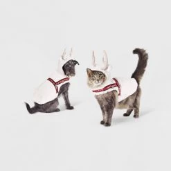 Dog and Cat Hoodie Costume - White Reindeer - Wondershop™ -Wondershop Sales unnamed file 1020