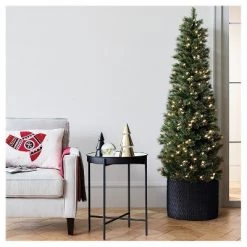 7.5' Pre-Lit Slim Virginia Pine Artificial Christmas Tree Clear Lights - Wondershop™ -Wondershop Sales unnamed file 103