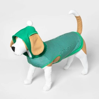 Dog and Cat Hoodie - Green Striped - Wondershop™ 3 Dog and Cat Hoodie - Green Striped - Wondershop™ - Image 3