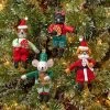 4ct Fabric Dressed Animal Christmas Tree Ornament Set - Wondershop™