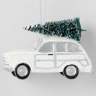 4pk Glitter Car Christmas Tree Ornament Set - Wondershop™ 2 4pk Glitter Car Christmas Tree Ornament Set - Wondershop™ - Image 2