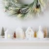 10pc Battery Operated Decorative Ceramic Village Kit White with Neutral Trees - Wondershop™