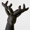 18.75" Plastic Deer Decorative Figurine Black - Wondershop™