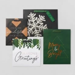 4ct Simple Comforts Assorted Gift Bag - Wondershop™ -Wondershop Sales unnamed file 1142