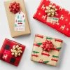 80 sq ft Gift Wrap Pack Kraft Brown/Red - Wondershop™