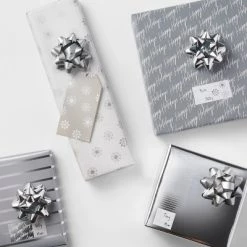 80 sq ft Gift Wrap Pack Silver/White - Wondershop™