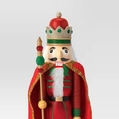 Large Glitter Cape Nutcracker Red - Wondershop™ 2 Large Glitter Cape Nutcracker Red - Wondershop™ - Image 2