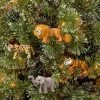 4ct Faux Fur Animal Christmas Tree Ornament Set Lion/Tiger/Elephant/Leopard - Wondershop™