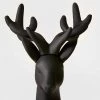 12" Plastic Sitting Deer Decorative Figurine Black - Wondershop™