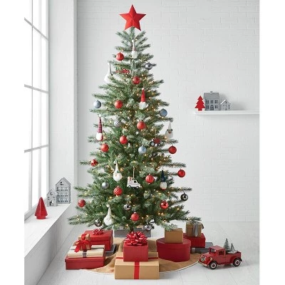 7' Pre-Lit Flocked Douglas Fir Artificial Tree Clear Lights - Wondershop™ 2 7' Pre-Lit Flocked Douglas Fir Artificial Tree Clear Lights - Wondershop™ - Image 2