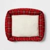 Red Plaid Cuddler Dog Bed - Wondershop™