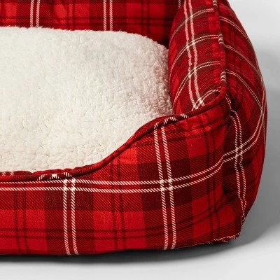 Red Plaid Cuddler Dog Bed - Wondershop™ 2 Red Plaid Cuddler Dog Bed - Wondershop™ - Image 2