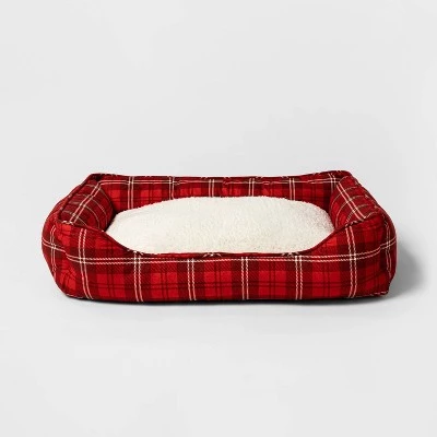 Red Plaid Cuddler Dog Bed - Wondershop™ 5 Red Plaid Cuddler Dog Bed - Wondershop™ - Image 5