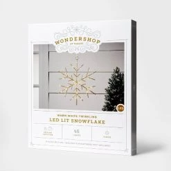 Christmas LED Gold Snowflake Novelty Sculpture with Warm White Twinkle Lights - Wondershop™