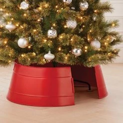 27" Metal Tree Collar Glossy Red - Wondershop™ -Wondershop Sales unnamed file 137