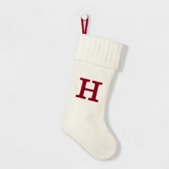 Knit Monogram Christmas Stocking White - Wondershop™ -Wondershop Sales unnamed file 14