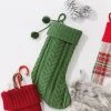 Cable Knit Christmas Stocking Green - Wondershop™
