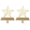 2pk Dew Drop Light Up Star Christmas Stocking Holder Light Gold - Wondershop™