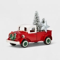 Small Metal Truck Decorative Figurine Red - Wondershop™