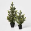 Large Greenery Christmas Tree in Black Bucket Decorative Figurine Green - Wondershop™