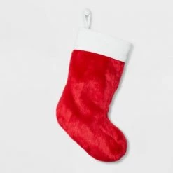 Plush Faux Fur Christmas Stocking Red - Wondershop™ -Wondershop Sales unnamed file 170