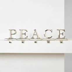 5pk Metal PEACE Christmas Stocking Holder - Wondershop™ Gold -Wondershop Sales unnamed file 185