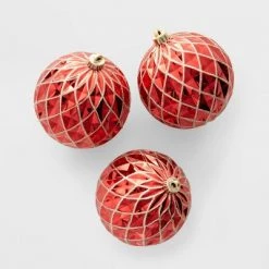 3ct Large Christmas Tree Ornament Set - Wondershop™ Red -Wondershop Sales unnamed file 216