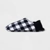 Adult Buffalo Check Plaid Fleece Lined Pull-On Slipper Socks with Huggable Heel & Grippers - Wondershop™ Black/White