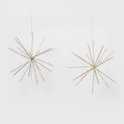 2pk Christmas LED Starburst Novelty Sculpture with 140 Warm White Twinkle Lights - Wondershop™ 2 2pk Christmas LED Starburst Novelty Sculpture with 140 Warm White Twinkle Lights - Wondershop™ - Image 2