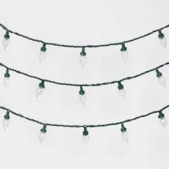 35ct LED Faceted Flame-Tip String Lights with Green Wire - Wondershop™ Red/green/white -Wondershop Sales unnamed file 263