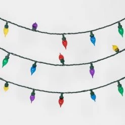 35ct LED Faceted Flame-Tip String Lights with Green Wire - Wondershop™ Red/green/white -Wondershop Sales unnamed file 264