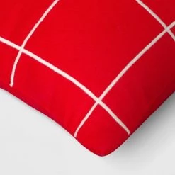 Oversized Grid Square Christmas Throw Pillow Red/Ivory - Wondershop™ -Wondershop Sales unnamed file 271