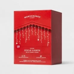 150ct Incandescent Icicle Lights with Novelty Accent Clear with White Wire - Wondershop™ White Rattan Star -Wondershop Sales unnamed file 277