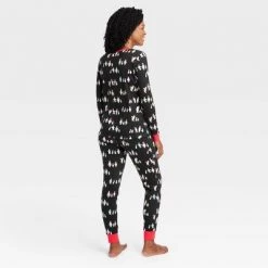 Women's Holiday Penguins Print Matching Family Pajama Set - Wondershop™ Black