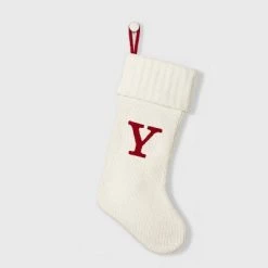 Knit Monogram Christmas Stocking White - Wondershop™ -Wondershop Sales unnamed file 31