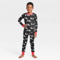 Kids' Holiday Penguins Print Matching Family Pajama Set - Wondershop™ Black -Wondershop Sales unnamed file 312