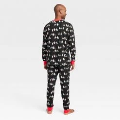 Men's Holiday Penguins Print Matching Family Pajama Set - Wondershop™ Black