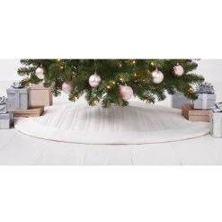 Cable Knit Tree Skirt Ivory - Wondershop™