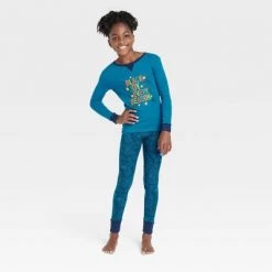 Kids' Joy Print Matching Family Pajama Set - Wondershop™ Blue -Wondershop Sales unnamed file 353