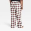 Men's Holiday Tartan Plaid Fleece Matching Family Pajama Pants - Wondershop™ Cream