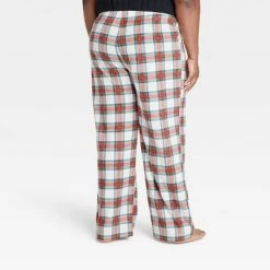 Men's Holiday Tartan Plaid Fleece Matching Family Pajama Pants - Wondershop™ Cream