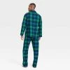 Men's Holiday Tartan Plaid Flannel Matching Family Pajama Set - Wondershop™ Blue