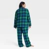 Women's Holiday Tartan Plaid Flannel Matching Family Pajama Set - Wondershop™ Navy Blue