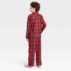 Kids' Holiday Tartan Plaid Flannel Matching Family Pajama Set - Wondershop™ Red