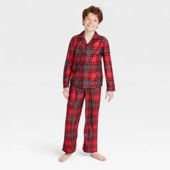 Kids' Holiday Tartan Plaid Flannel Matching Family Pajama Set - Wondershop™ Red -Wondershop Sales unnamed file 411