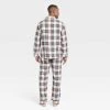 Men's Holiday Tartan Plaid Flannel Matching Family Pajama Set - Wondershop™ Cream