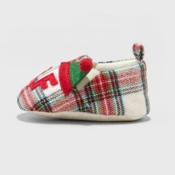 Toddler Boys' Baby Elf Plaid Bootie Slippers - Wondershop™ Multicolor