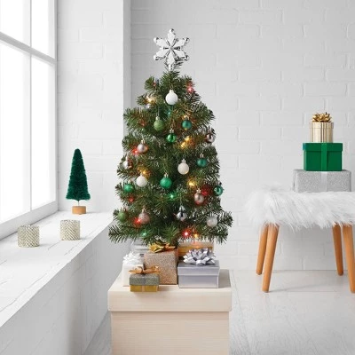 2ft Pre-Lit Alberta Spruce Multicolored Lights Artificial Christmas Tree - Wondershop™ 2 2ft Pre-Lit Alberta Spruce Multicolored Lights Artificial Christmas Tree - Wondershop™ - Image 2