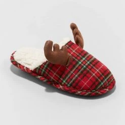 Kids' Reindeer Slide Slippers - Wondershop™ Red -Wondershop Sales unnamed file 466