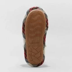 Girls' Nina Oso Plaid Slide Holiday Slippers - Wondershop™ Multicolor -Wondershop Sales unnamed file 473